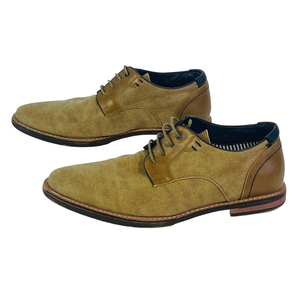 Ashford Hayes Southen Derby Shoes Men's 13 Tan Canvas Preppy‎ Spring